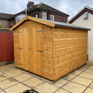 10x8 Apex Shed with Double Doors (No Windows)