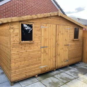 13x9 Reverse Apex Shed with Double Doors