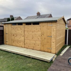 16x8 Apex Shed – Extra Height, Two Side Doors & Security Windows