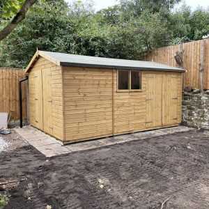 16x8 Combi Apex Shed with Double Doors