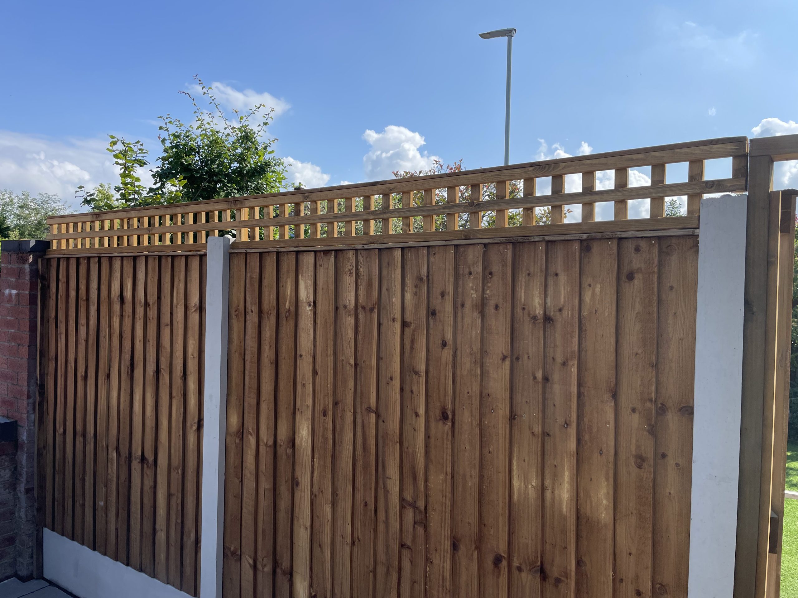 New Wooden Fencing with Trellis