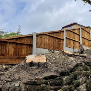 Sloped Feather Edge Wooden Fencing