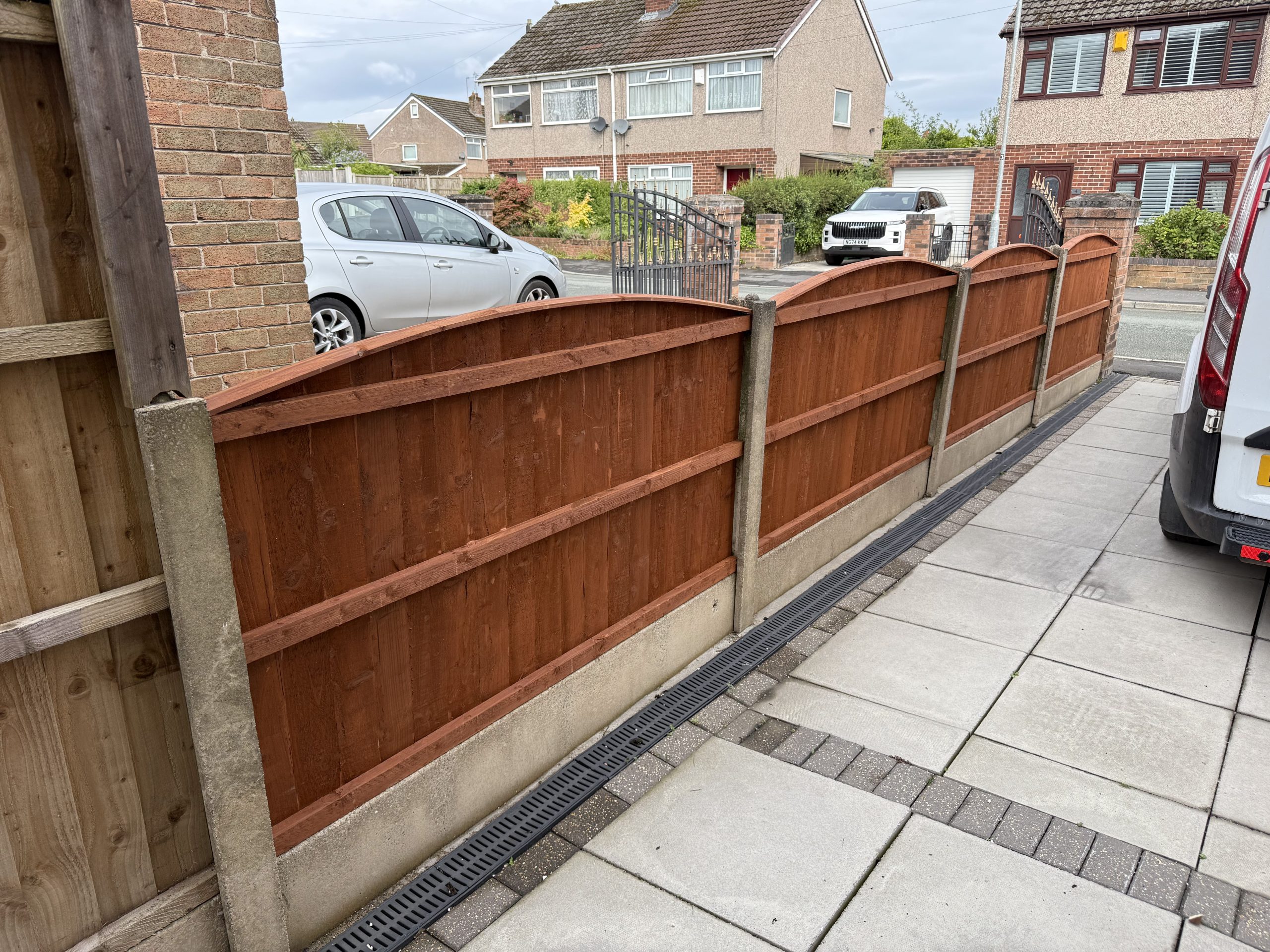 Arched Top 6x3 Feather Edge Fence Panel